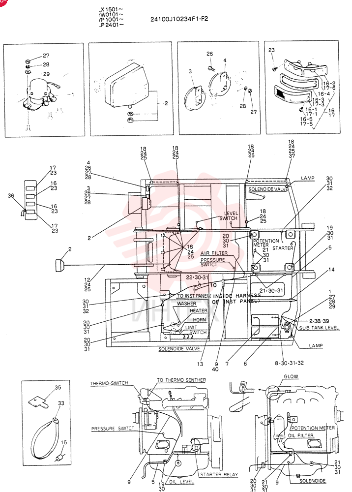 WIRING ASSY, ELEC, Serial Range: YP1001-YP1152