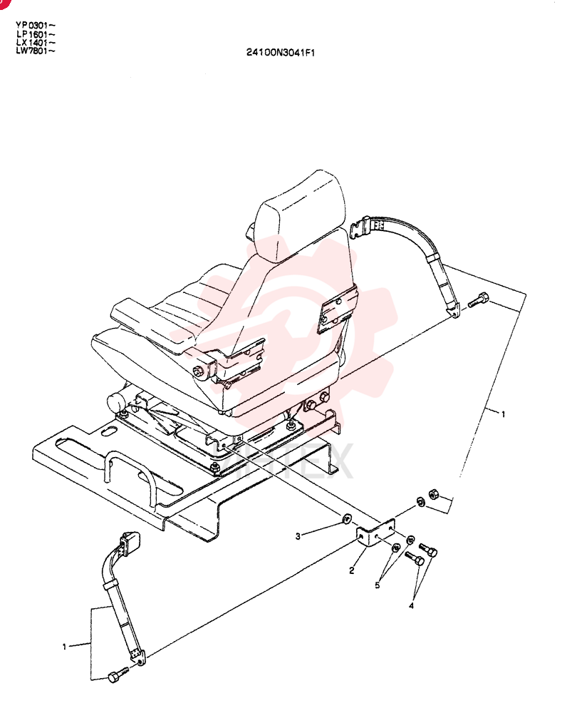 BELT ASSY,SEAT(FOR NORTH AMERICA) 24100N3041F1