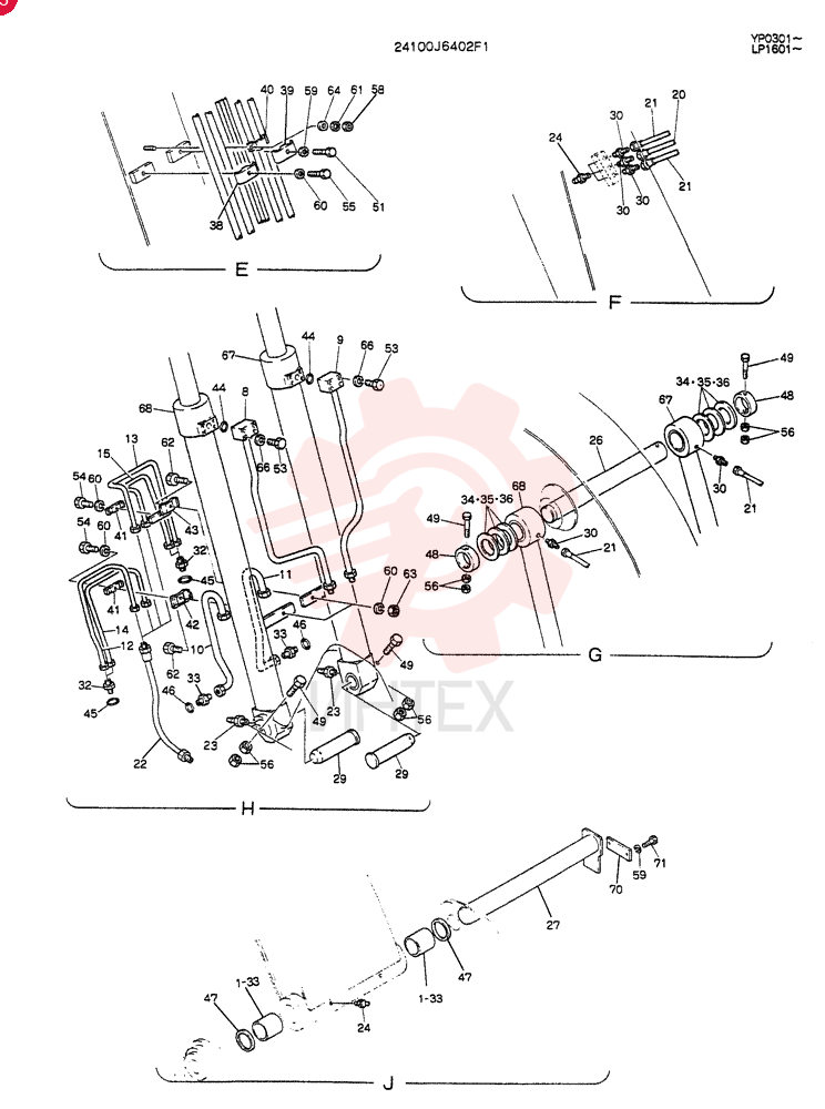 BOOM ASSY,4.6 M(15 FT-1 IN)(FOR SWEDEN) 24100J6402F1 (2)