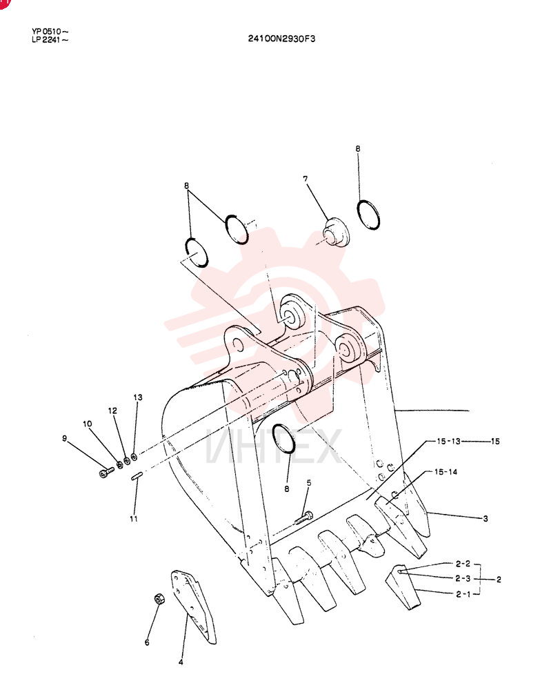 BUCKET ASSY,4.5M3