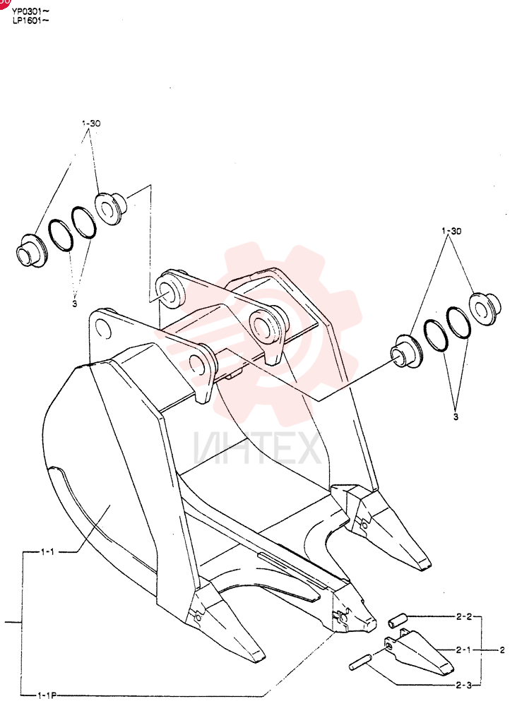 BUCKET ASSY,RIPPER 0.45 CUBIC METRE