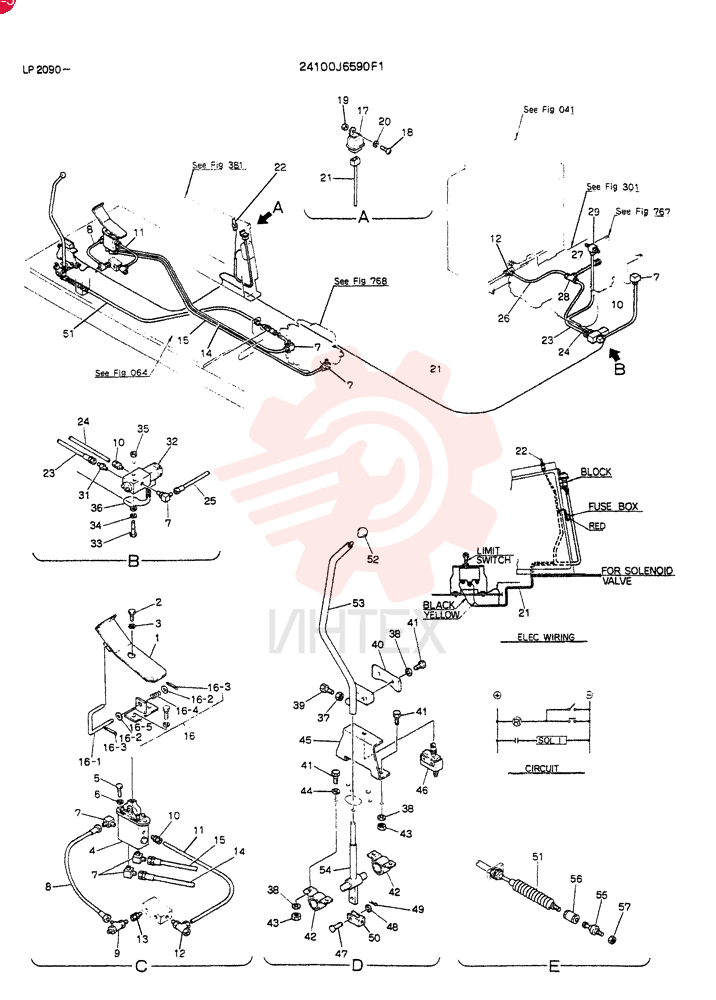 CONTROL ASSY(DOZER & EXTRA)(FOR SWISS) 24100J6590F1