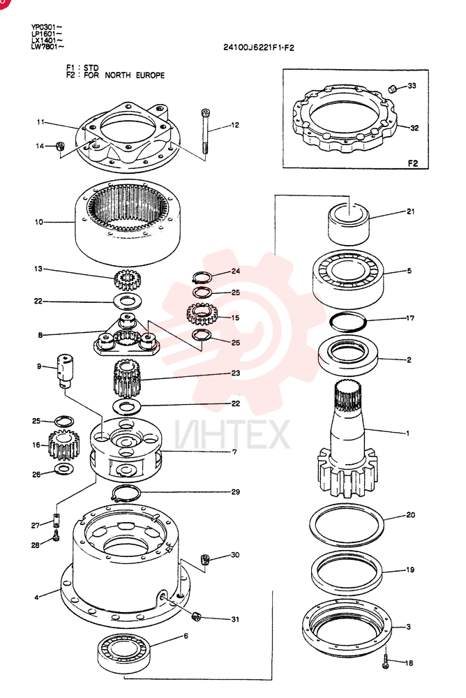 GEAR REDUCTION UNIT 24100J6221F1