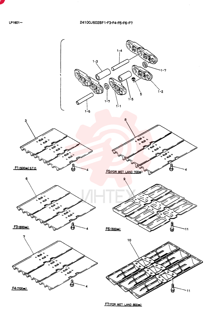 INSTAL,CRAWLER TRACK 24100J6028F1