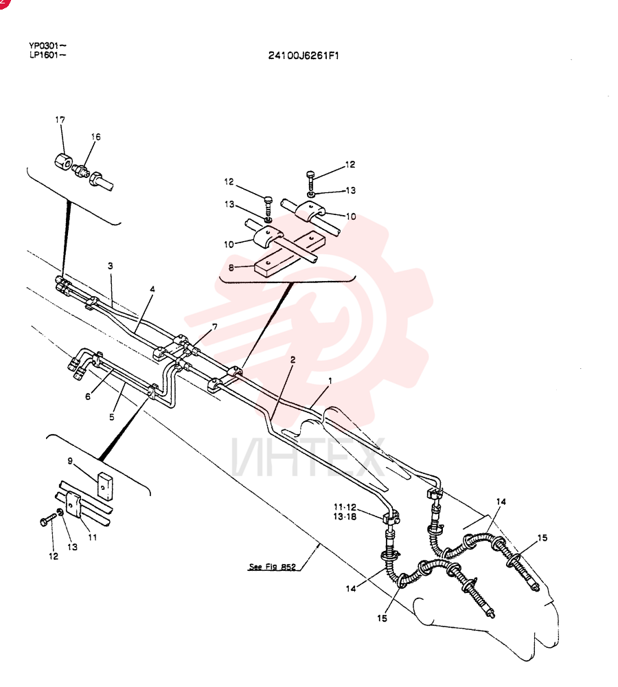 INSTAL.HYDR LINES,EXTRA ARM 3.0 M(9 FT-10 IN)