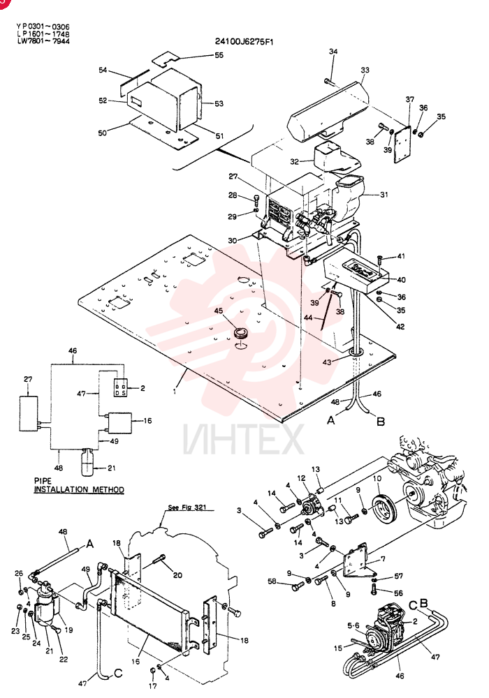 Схема (K905A) - EXCAVATOR ASN LP1601 (1/83-12/03) 24100J6275F1