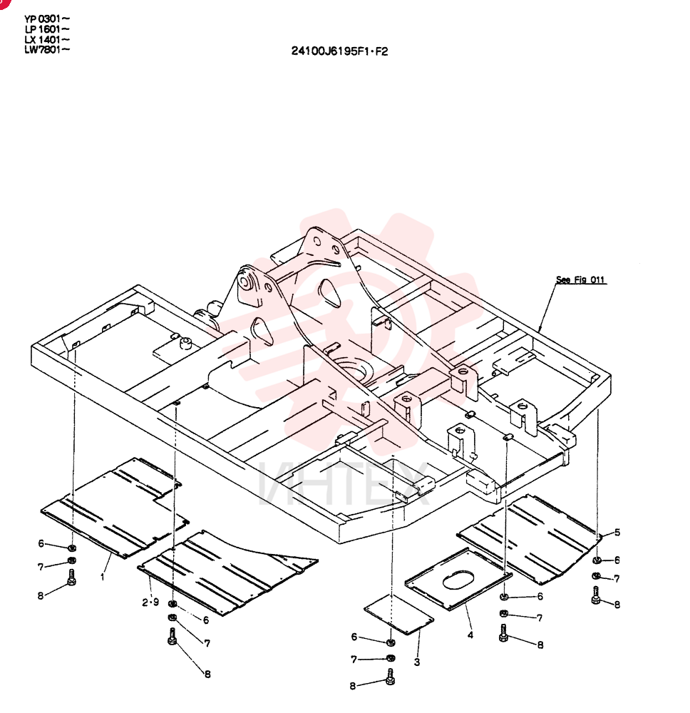 COVER,UNDER, Serial Range: LP1401--LP1870