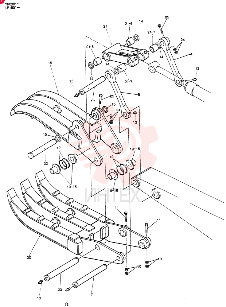 GRAPPLE ASSY,FORK(SINGLE) 24100N2364F2
