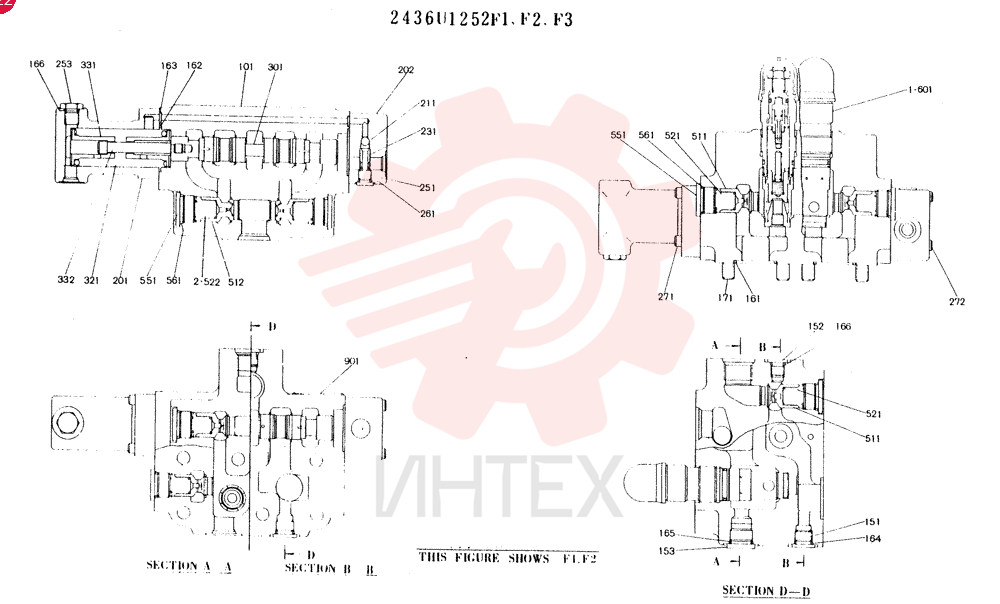 Схема (K905LC) - EXCAVATOR ASN YP1282 (1/85-12/03) 2436U1252F1
