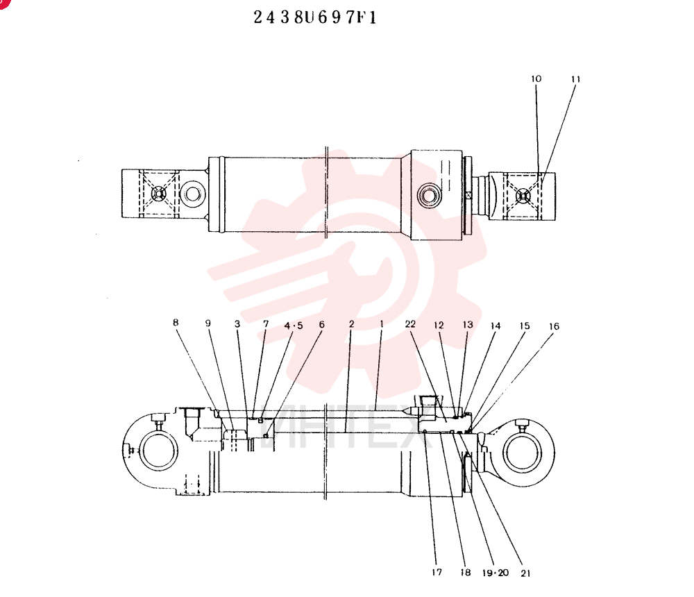 Схема (K905LC) - EXCAVATOR ASN YP1282 (1/85-12/03) 2438U697F1