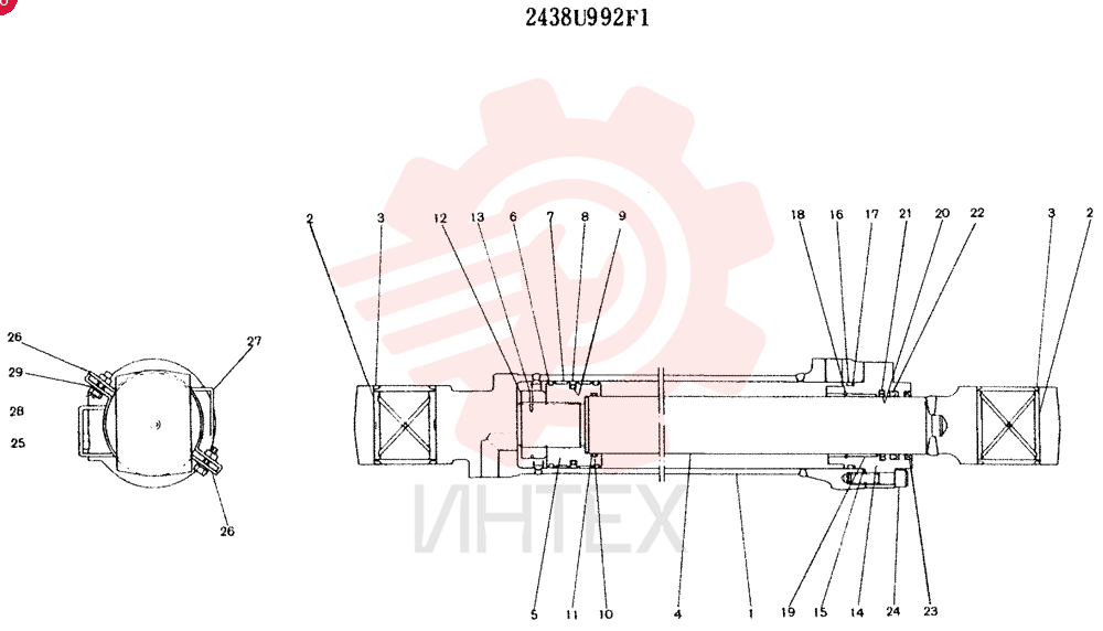 Схема (K905LC) - EXCAVATOR ASN YP1282 (1/85-12/03) 2438U992F1