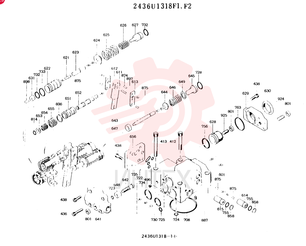 Схема (K905LC) - EXCAVATOR ASN YP1282 (1/85-12/03) 2436U1318F1