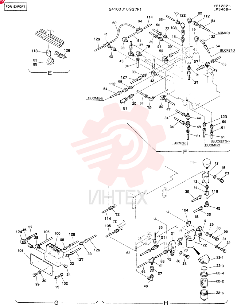Схема (K905LC) - EXCAVATOR ASN YP1282 (1/85-12/03) R18P0168D49