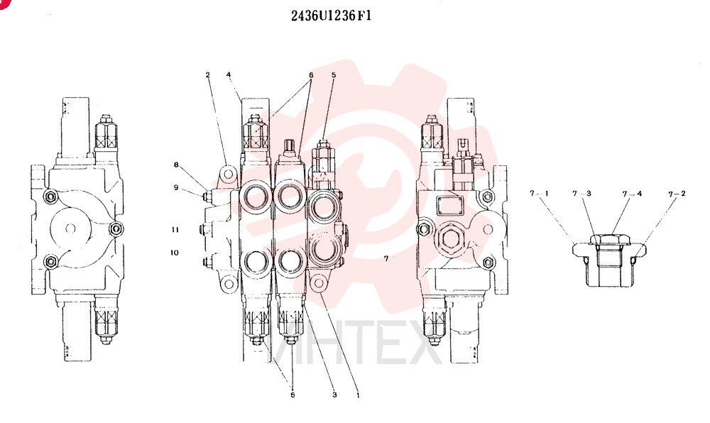 Схема (K905LC) - EXCAVATOR ASN YP1282 (1/85-12/03) 2436U1236F1