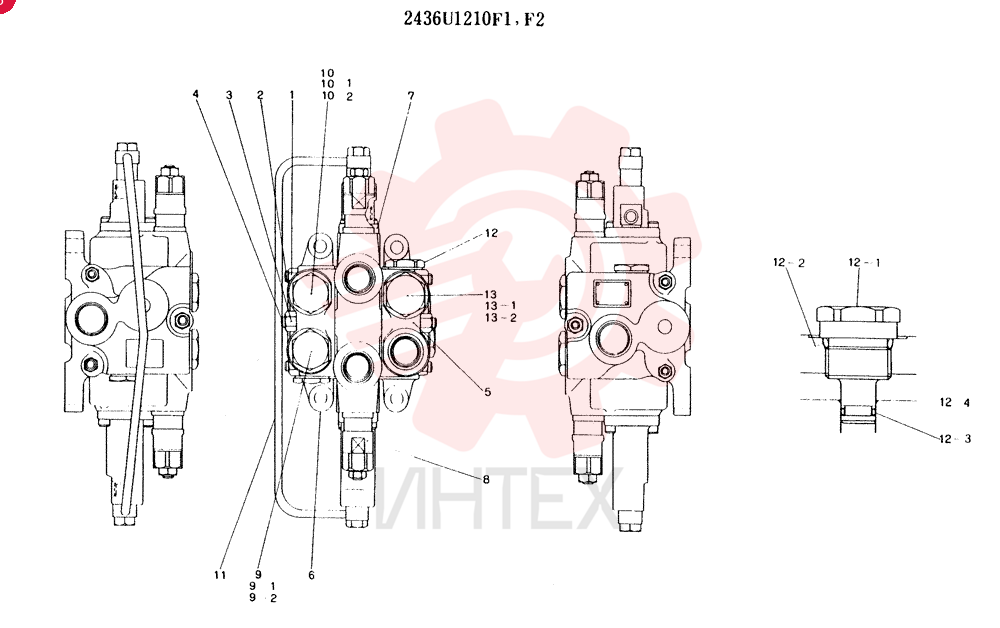 Схема (K905LC) - EXCAVATOR ASN YP1282 (1/85-12/03) 2436U1210F1