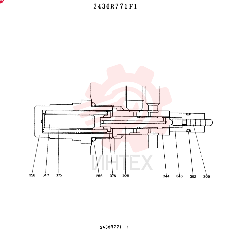 VALVE ASSY,RELIEF,CONSISTS OF FOLLOWING PARTS 266 TO 376