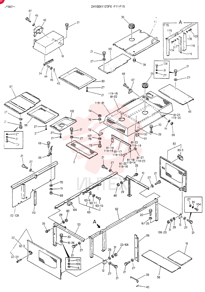 GUARD ASSY  LP0601, Serial Range: -LP1068
