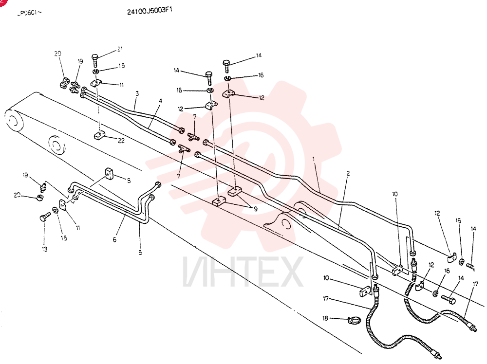 HYDR LINES,ASSY 24100J5003F1 (2)