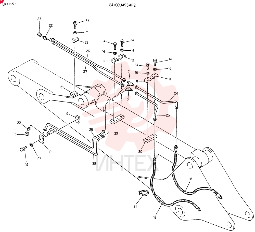 HYDR LINES ASSY.EXTRA 24100J4934F2 (2)