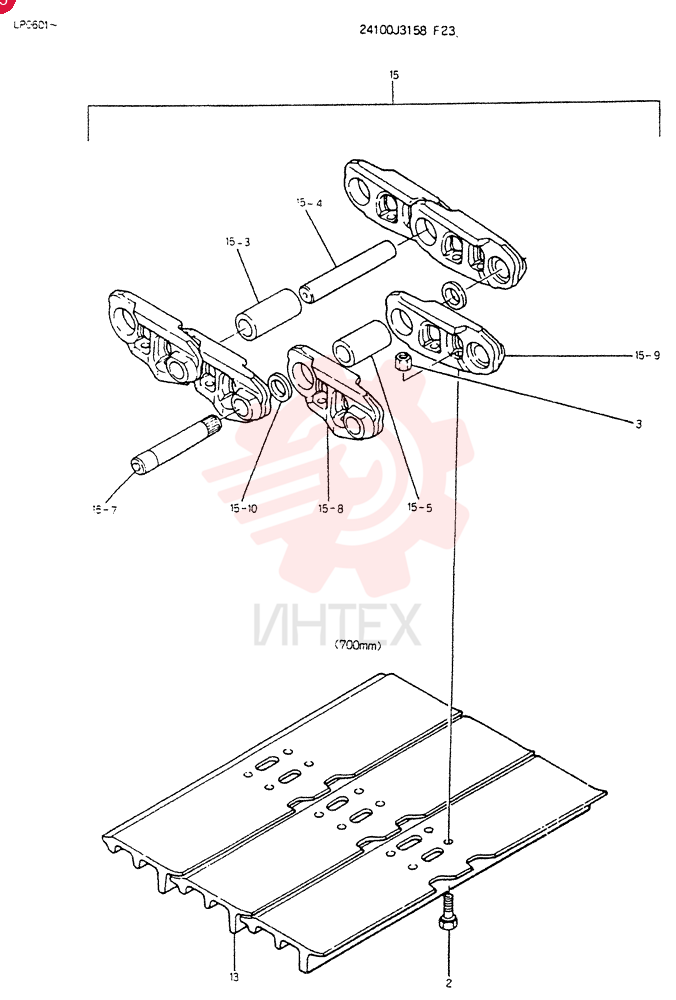 INSTAL, CRAWLER TRACK 24100J3158F23