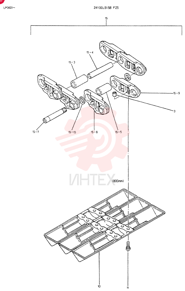 INSTAL, CRAWLER TRACK 24100J3158F25