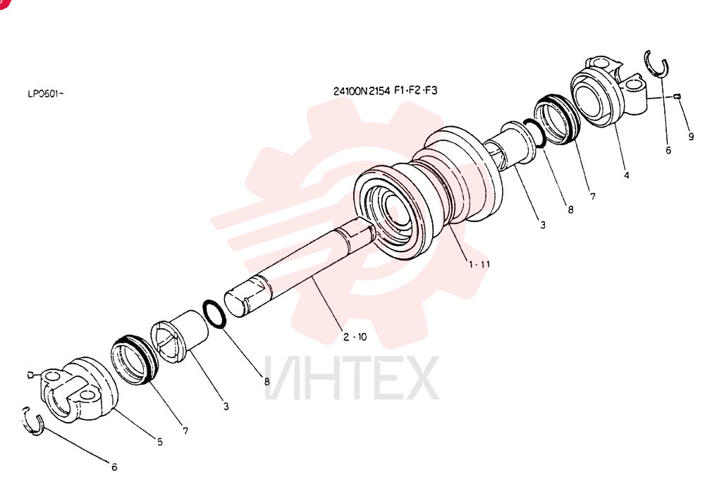 Схема (K905LC) - EXCAVATOR BTW YP0115 - YP0301 (1/85-12/03) 24100N2154F1