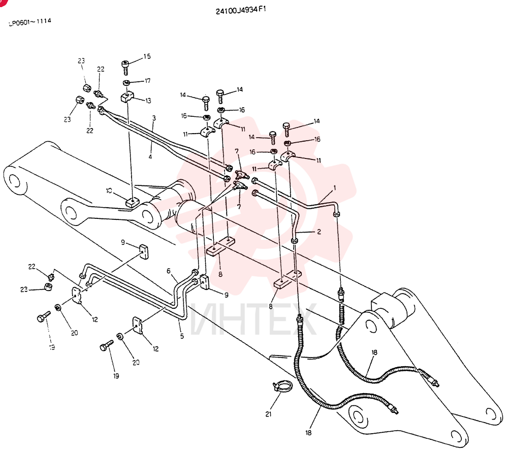 Схема (K905LC) - EXCAVATOR BTW YP0115 - YP0301 (1/85-12/03) 24100J4934F1