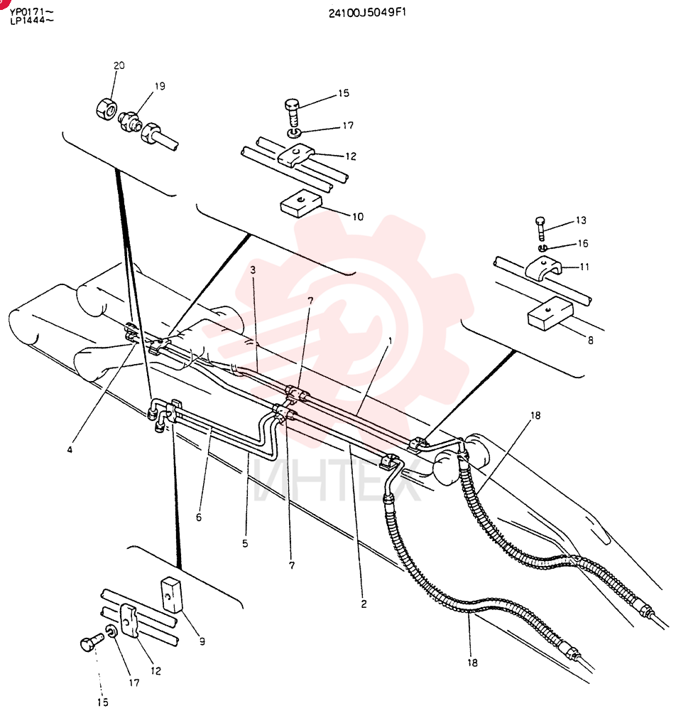 Схема (K905LC) - EXCAVATOR BTW YP0115 - YP0301 (1/85-12/03) 24100J5049F1 (1)