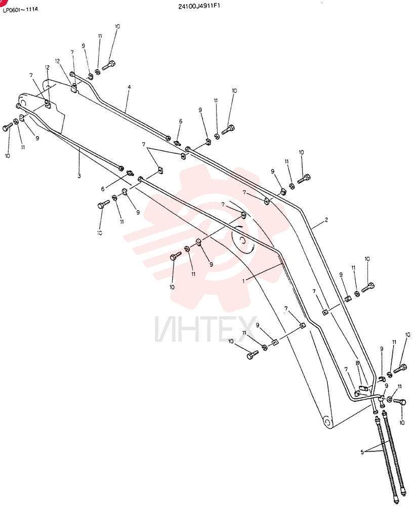 Схема (K905LC) - EXCAVATOR BTW YP0115 - YP0301 (1/85-12/03) 24100J4911F1 (2)