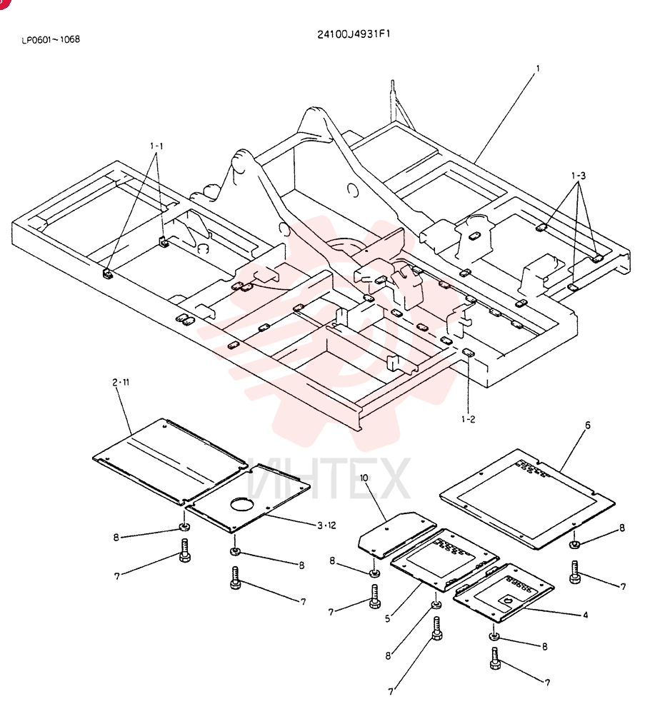 Схема (K905LC) - EXCAVATOR BTW YP0115 - YP0301 (1/85-12/03) 24100J4931F1