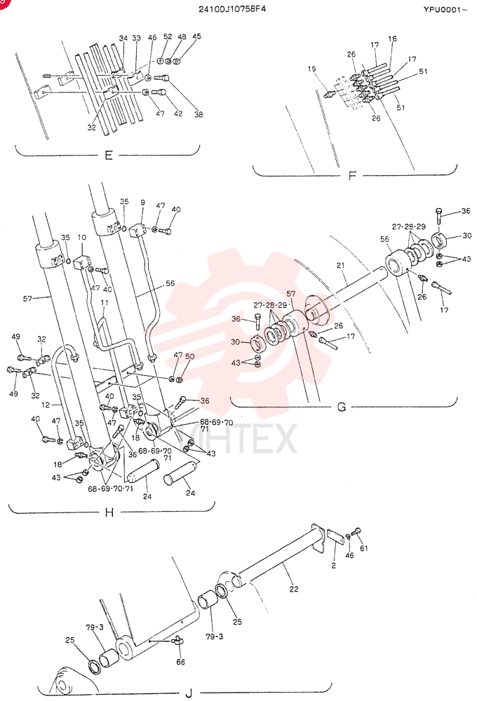 BOOM ASSY, 4.6M 24100J10758F4 (2)