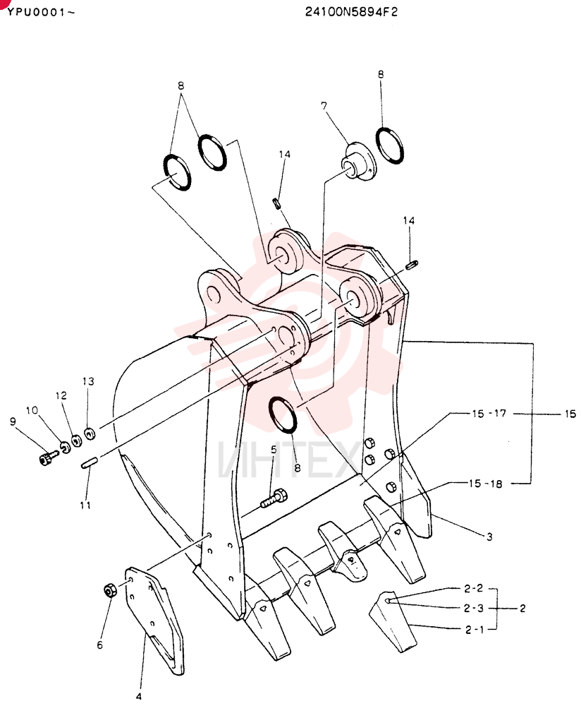 BUCKET ASSY, 0.35M³