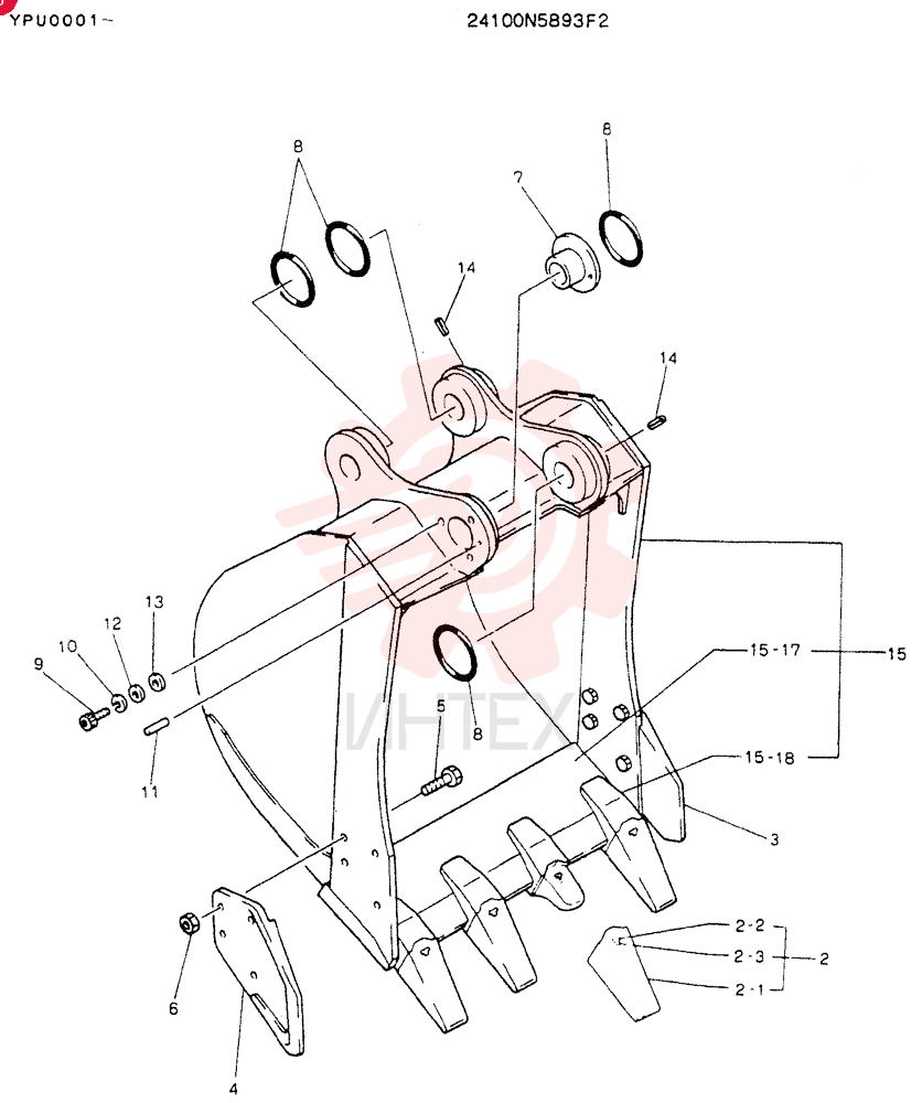 BUCKET ASSY, 0.3M³