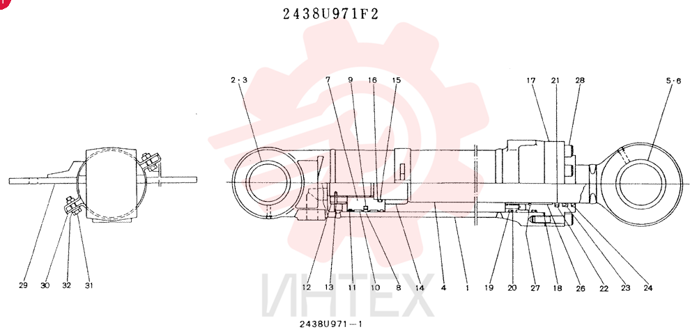 Схема (K905LC) - MARK II EXCAVATOR ASN YPU00001 (1/87-12/03) 2438U971F2