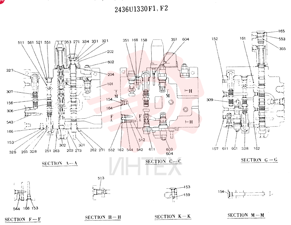 Схема (K905LC) - MARK II EXCAVATOR ASN YPU00001 (1/87-12/03) 2436U1330F1 (2)