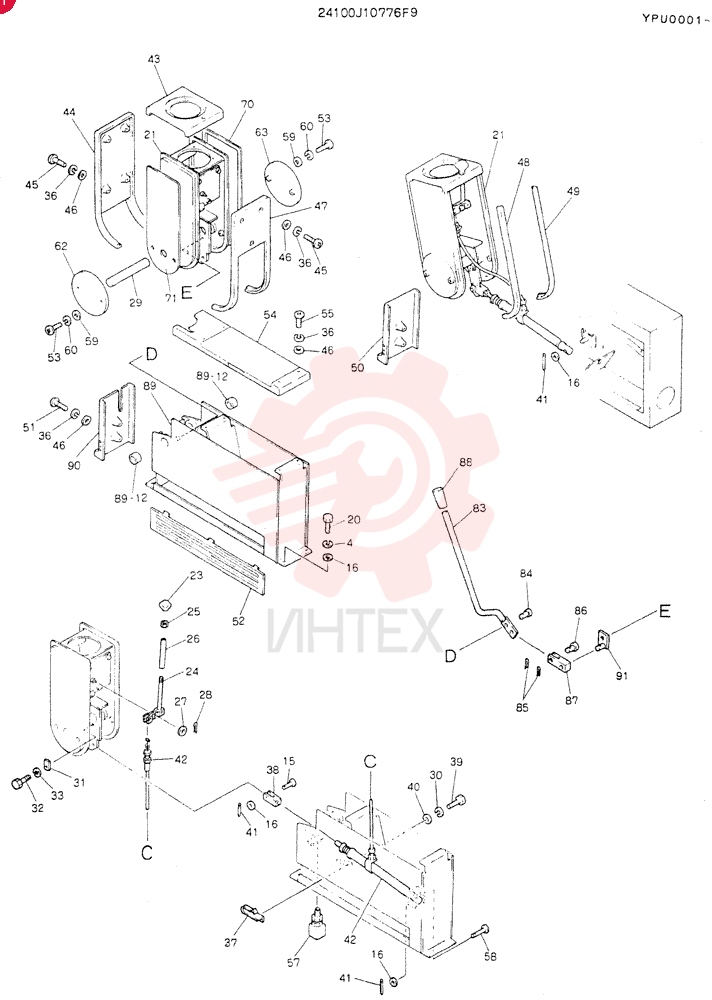 Схема (K905LC) - MARK II EXCAVATOR ASN YPU00001 (1/87-12/03) 24100J10776F9 (2)