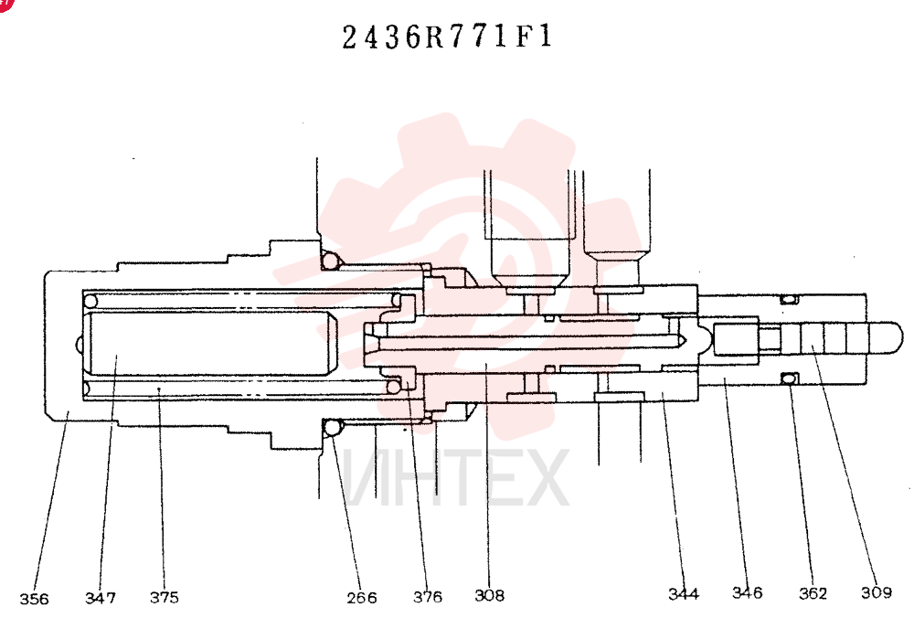 VALVE ASSY, RELIEF, CONSISTS OF THE FOLLOWING PARTS 2436R771F1
