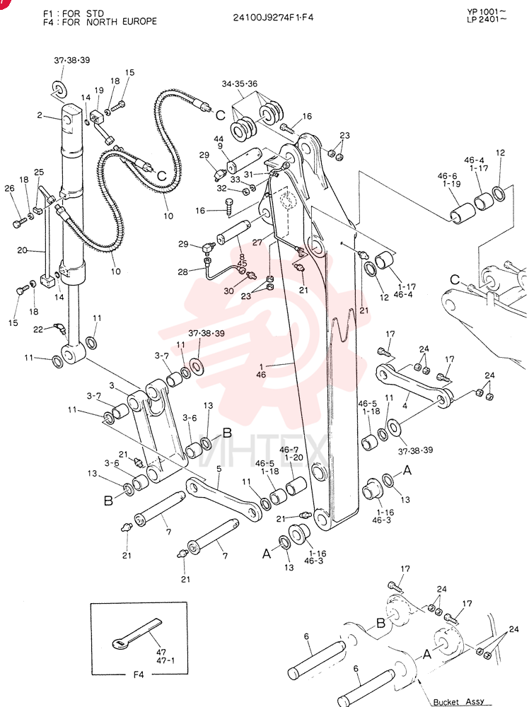 ARM ASSY, 2.1M 24100J9274F1