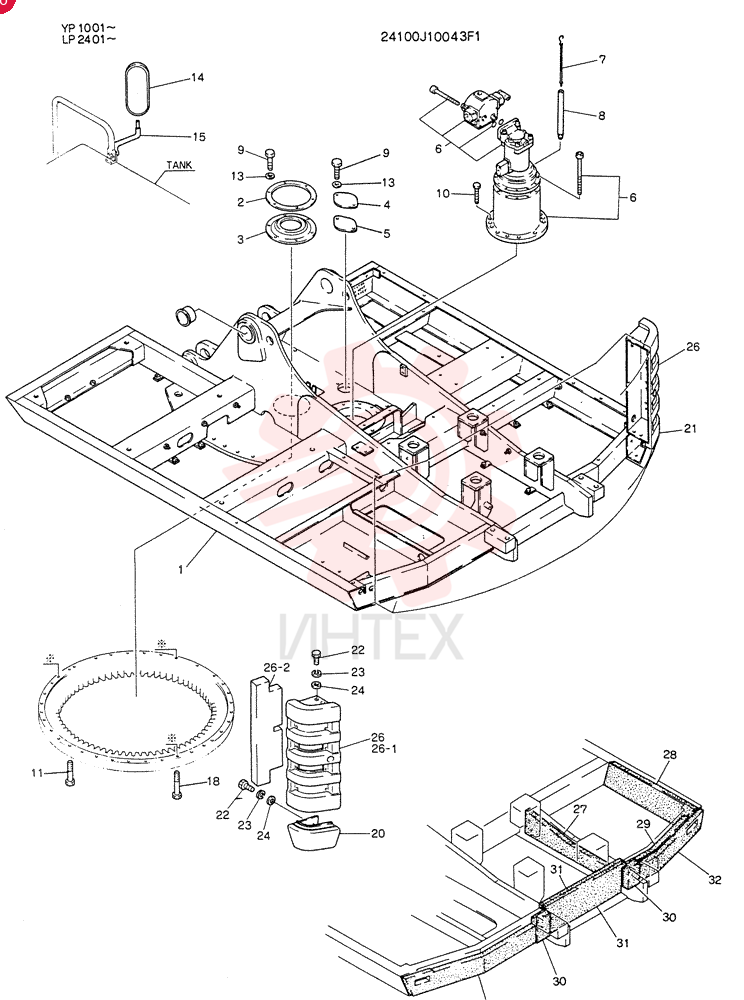 FRAME ASSY, UPP 24100J10043F1