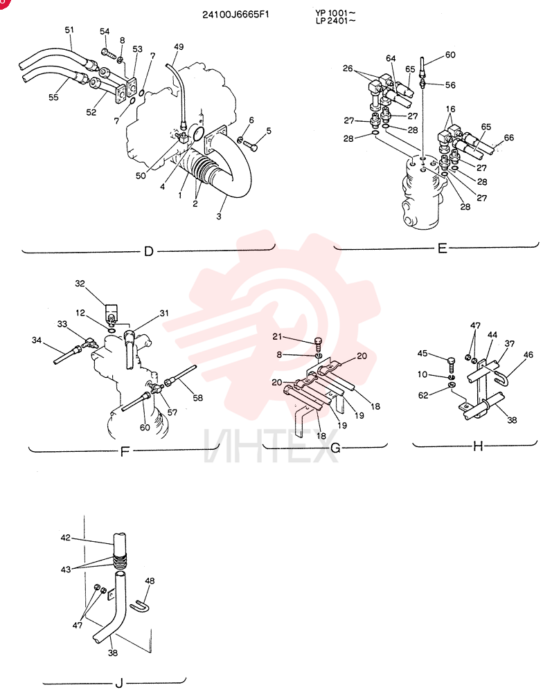 HYDR LINES,UPP 24100J6665F1 (2)