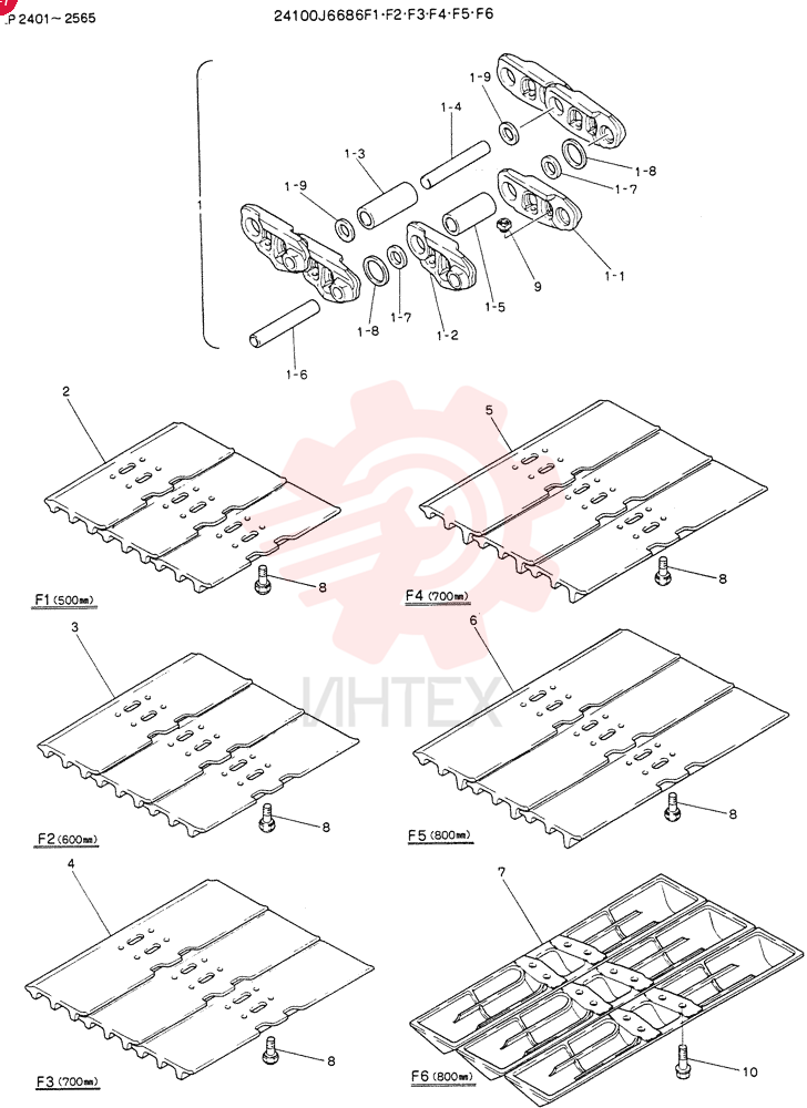 INSTAL, CRAWLER TRACK 24100J6686F1