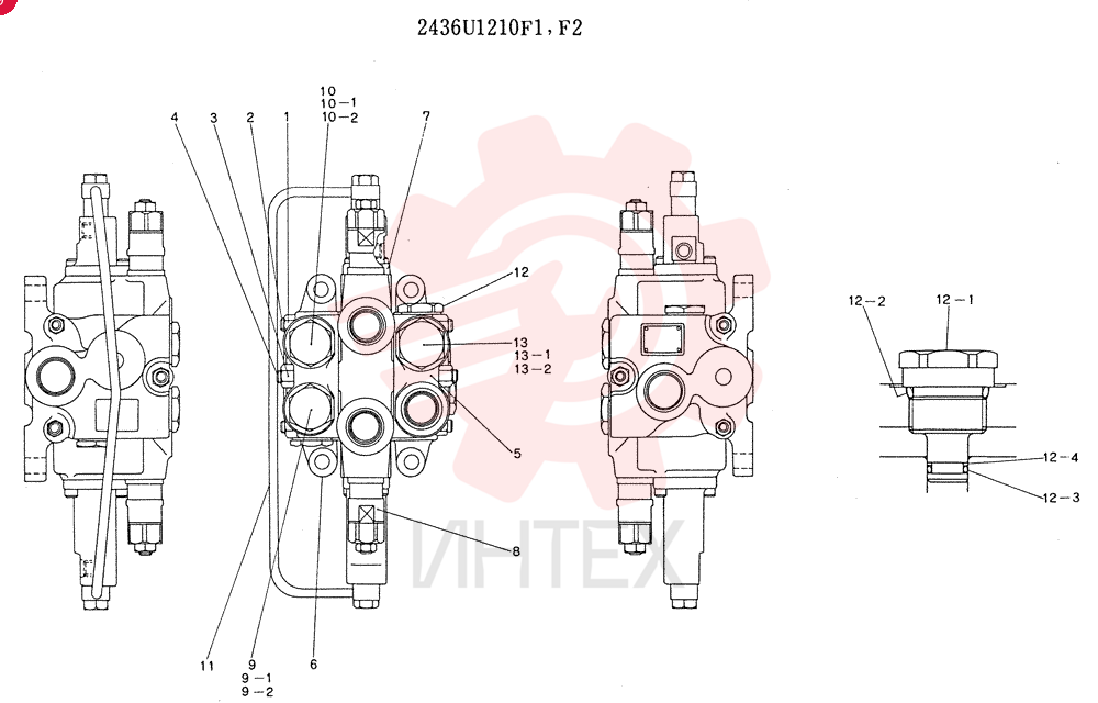 Схема (K905LC) - MARK II EXCAVATOR BTW YP1001 - YP1281 (1/87-12/03) 2436U1210F1