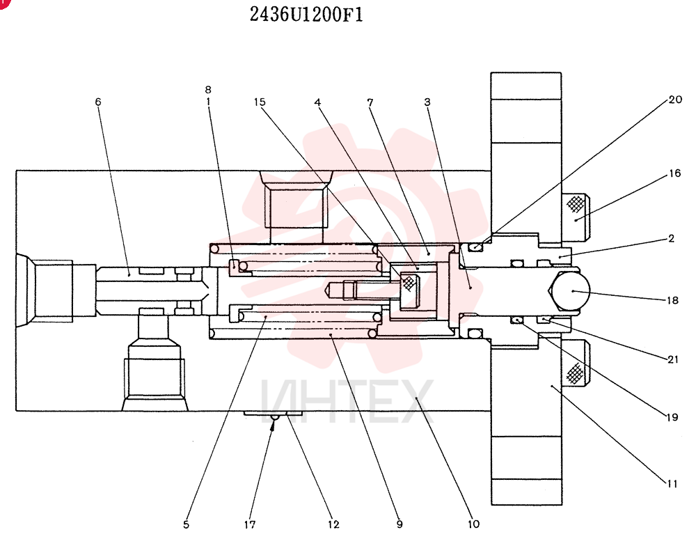 Схема (K905LC) - MARK II EXCAVATOR BTW YP1001 - YP1281 (1/87-12/03) 2436U1200F1