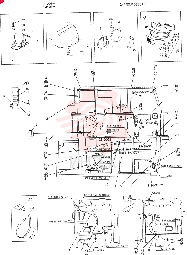 WIRING ASSY, ELEC 24100J10383F1