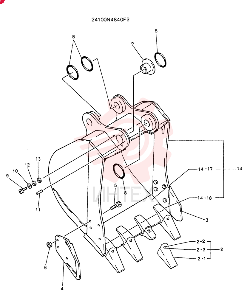 BUCKET ASSY, 0.35M3