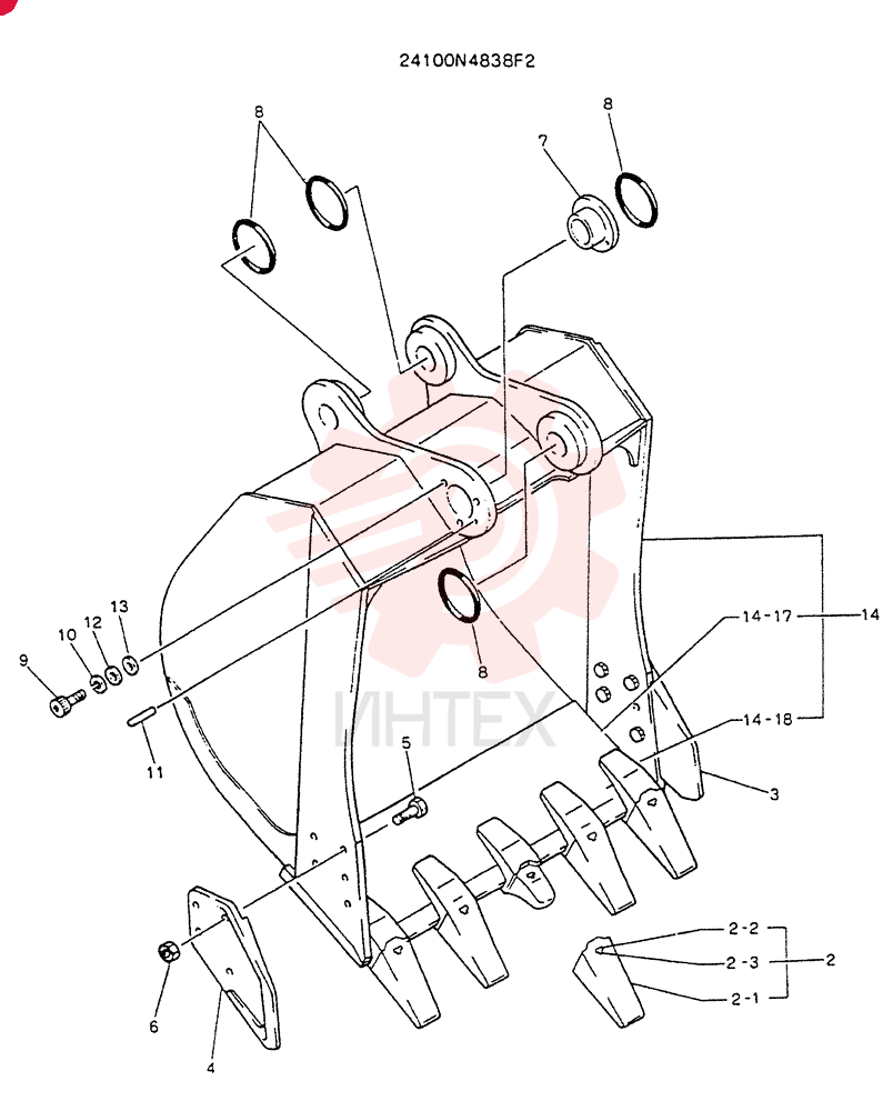 BUCKET ASSY, 0.6M3