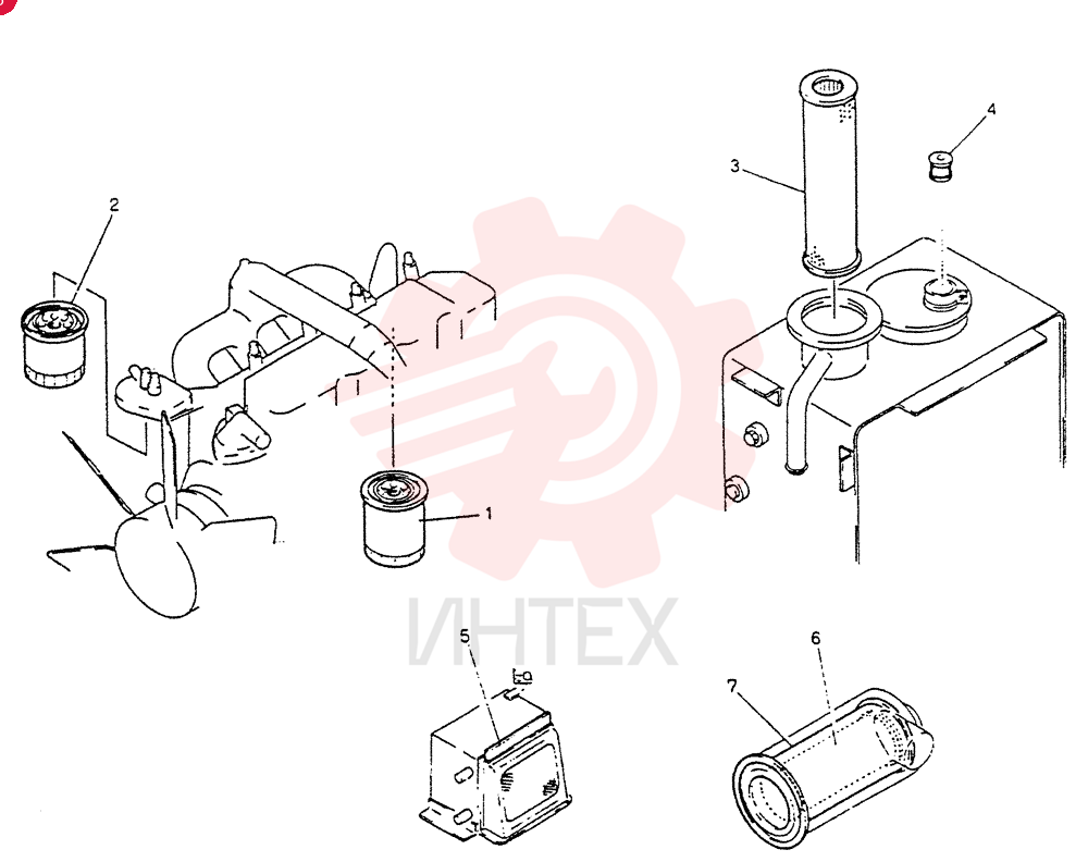 ELEMENT KIT,FUEL-FILTER-PRIMART,E/G OIL, (ISUZU ENGINE PART) VI8941609640