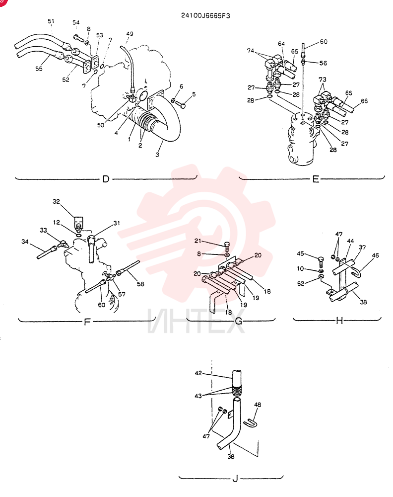 HYDR LINES, UPP 24100J6665F3 (1)