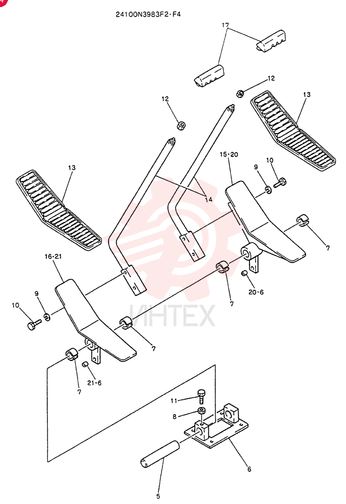 LEVER ASSY,CONTROL,INTERCHANGABLE WITH 24100N3983F4, Serial Range: YP1001-1281