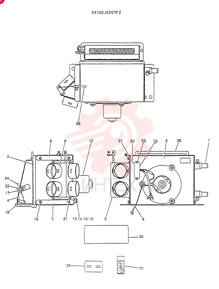 Схема (K905LC) - MARK II EXCAVATOR BTW YP1001 - YP1281. (4/89-12/03) 24100J6257F2